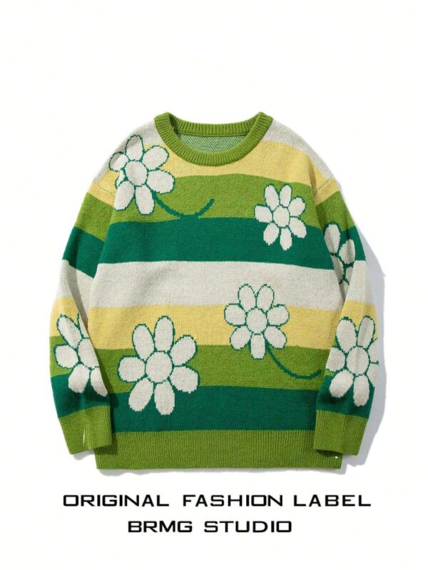 Sweater verde floral