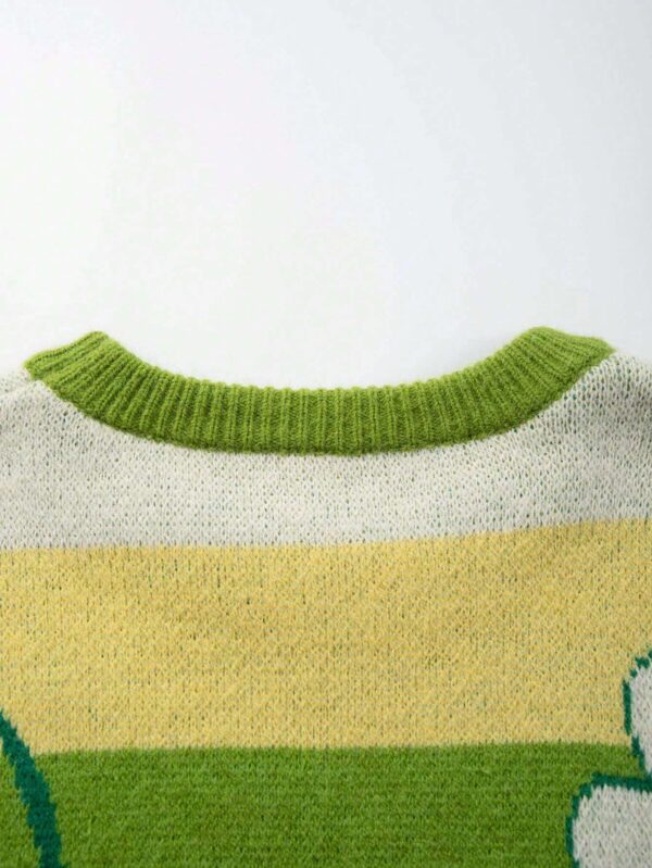 Sweater verde floral - Imagen 6